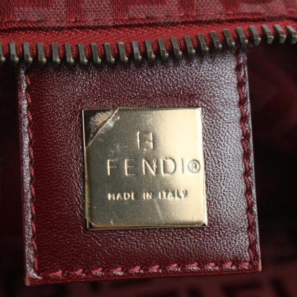 Fendi Burgundy Monogram FF Zucca Roll Tote Shopper Bag 112f15 - Picture 5 of 12